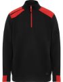 Heren Fleece Sweater Roly Maverick SU8413 zwart-rood